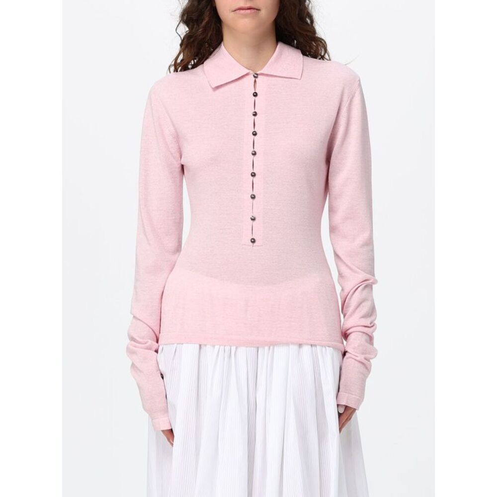 Jacquemus Women Jacquemus Slim Fit Long-Sleeved Merino Wool Knit Polo